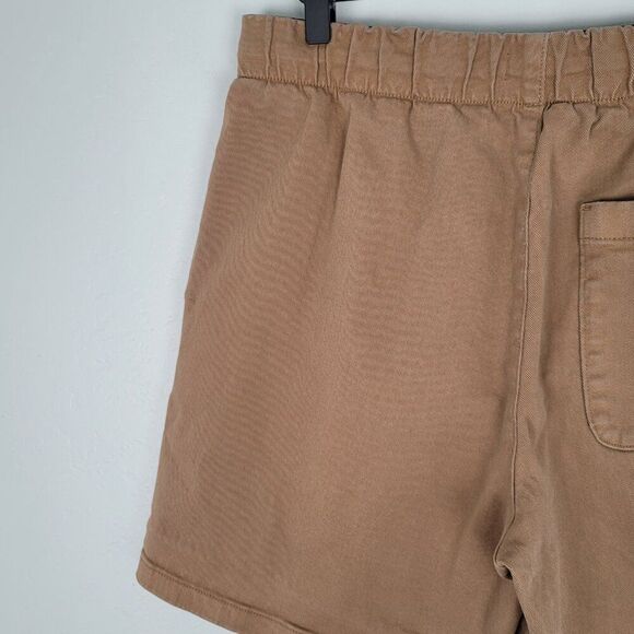 Everlane The Easy Short Organic Cotton Stretch Twill Elastic Waist Brown Size M - Picture 8 of 11